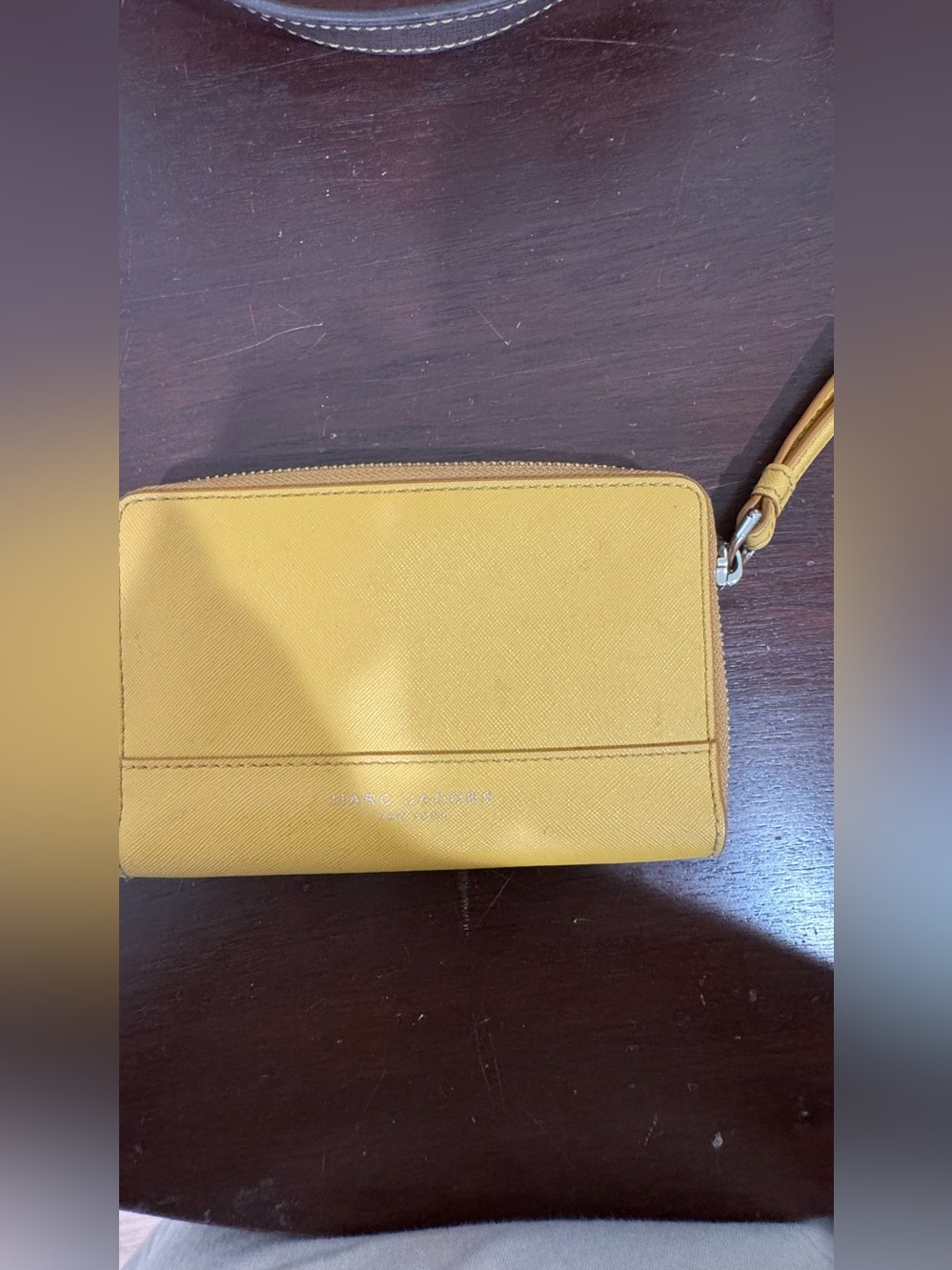 Marc Jacobs Mustard Yellow Wristlet Wallet
